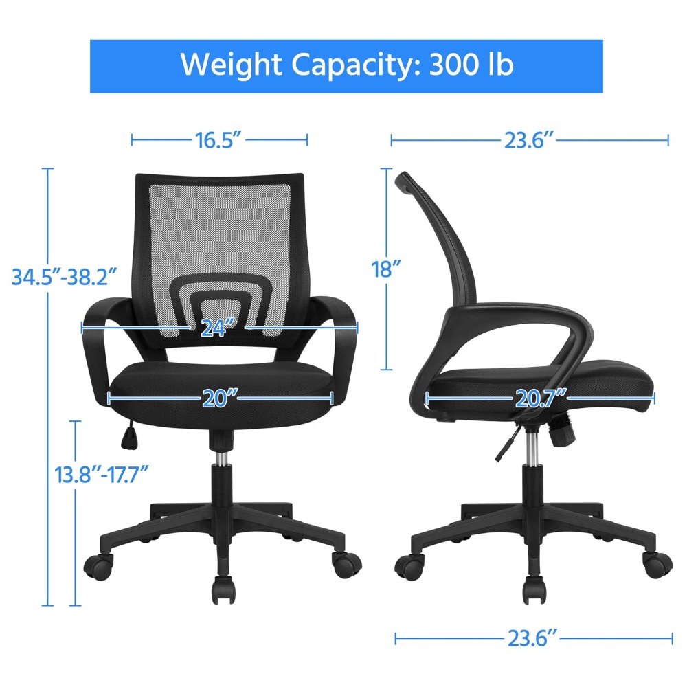 Task Chair Mid Back - Ergonomiczne krzesło biurowe z siatkową oparciem