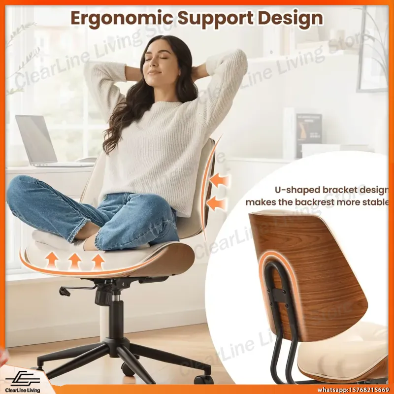 Task Chair Mid Back - Nowoczesne krzesło biurowe z ekoskóry z