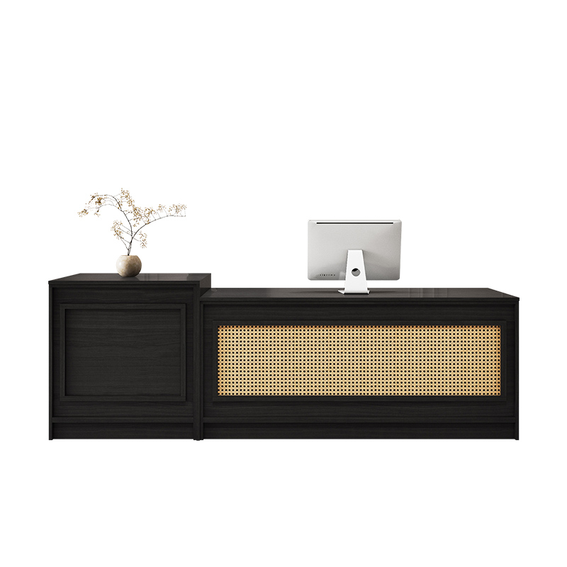 Office Furniture Logo - # Lada recepcyjna z logo, brązowe