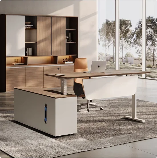 Nowoczesne, proste biurko dla  – Office Furniture Logo recenzja i cena