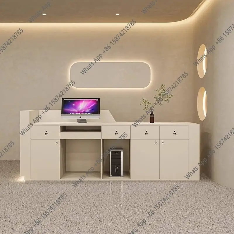 Białe biurka recepcyjne DC MT  – Office Furniture Logo recenzja i cena