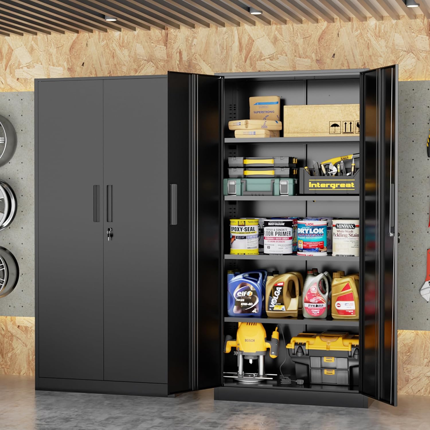 Wysoka metalowa szafa magazyno – Office Furniture Home recenzja i cena