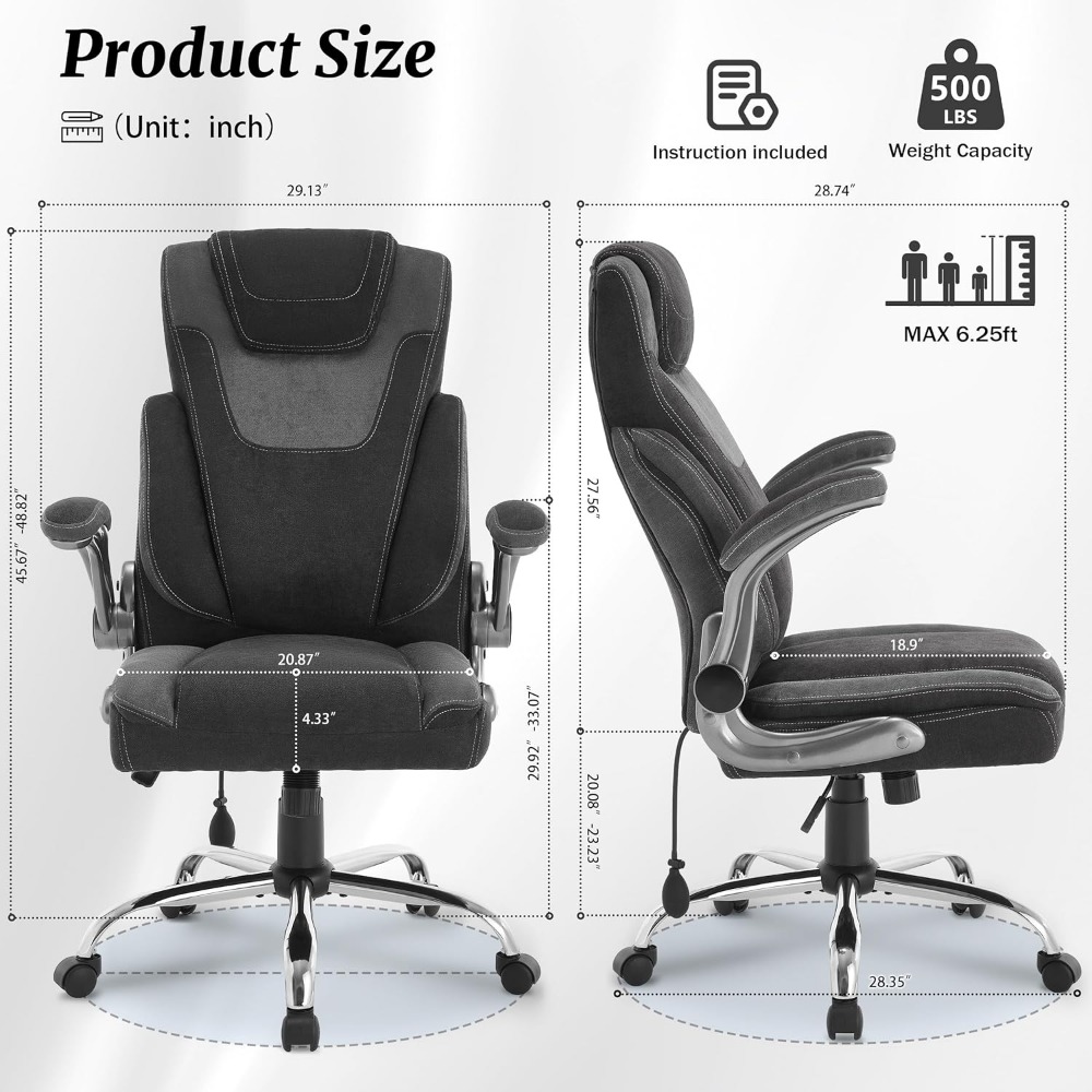 Krzesło biurowe dla dużych i w – Office X Furniture recenzja i cena